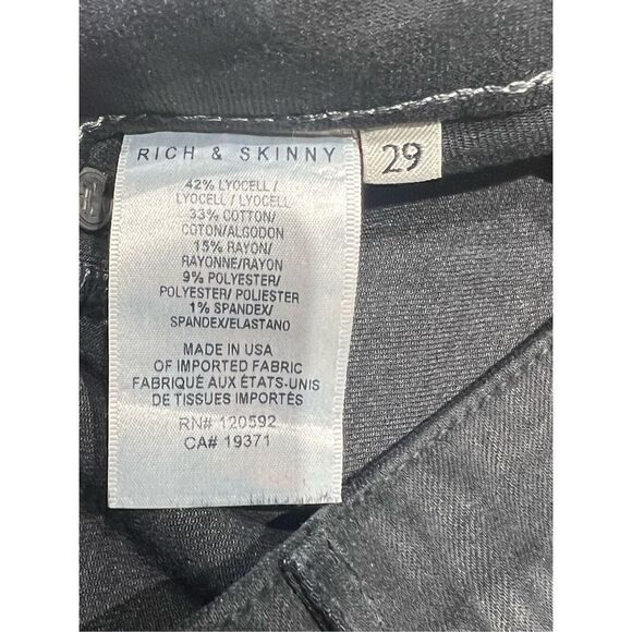 Rich & Skinny Womens Denim Jeans Dark Wash Casual Size 29 - Picture 4 of 9